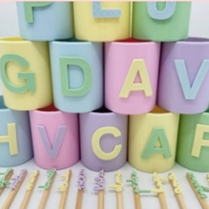 Portalápices de colores redondo